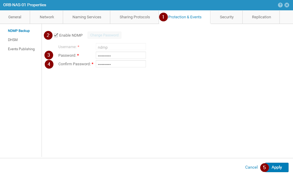 UNITY_NDMP_SETTING_USER_SAVE
