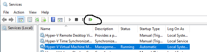 Console de gerenciamento de serviços da MS 