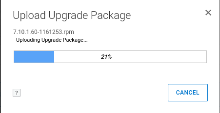 Cargar paquete de actualización