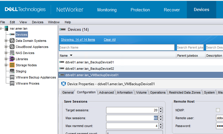 DD Boost max sessions