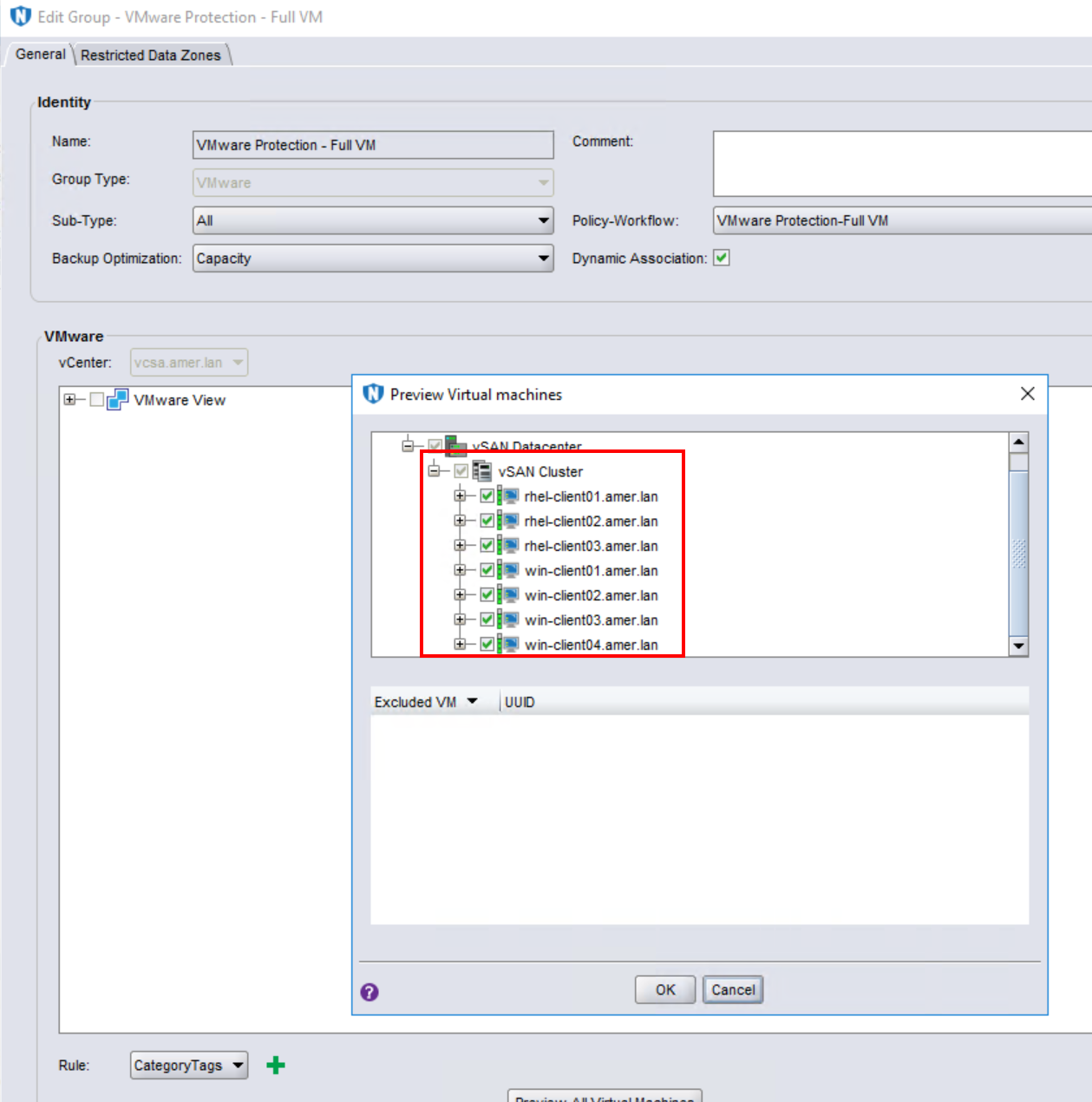 VMs from category tags appear in inventory