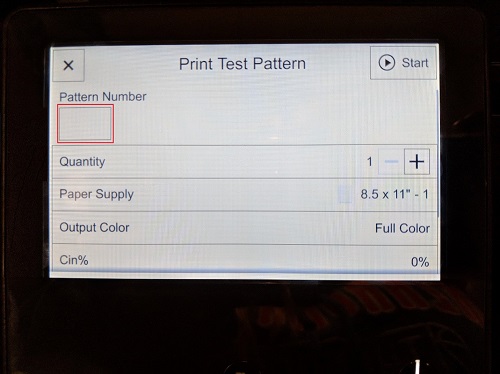 Impression d’un contrôle de contamination et d’une palette de toner sur ...