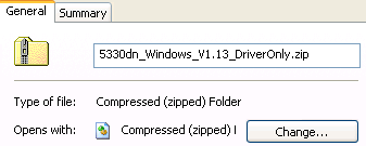 Type de fichier Compressé (zippé)