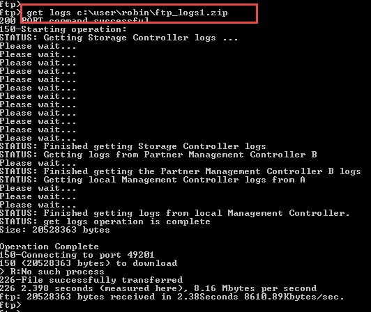 Command-line tools under Windows with administrator privileges, and use the CLI "get logs" to gather the logs.
