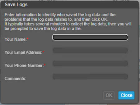 Enter information to identifty who saved logs