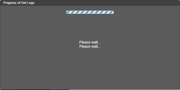 Please wait screen