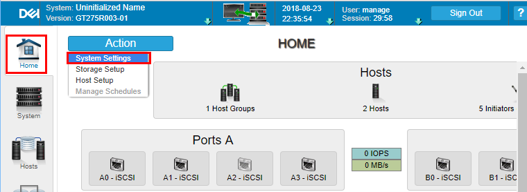 Clicking&nbsp;Action&nbsp;> System Settings&nbsp;>&nbsp;Services.