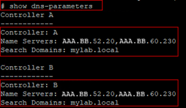 Image shows DNS IP addresses