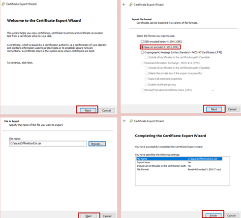 Image shows steps 6 through 11 dialog boxes