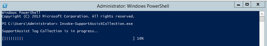 PowerShell command output showing progress