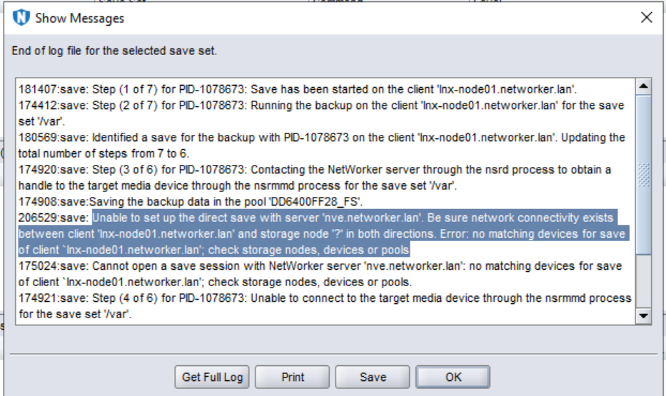 Show messages option