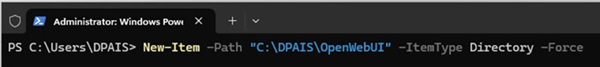 Windows-Terminal, Neues Verzeichnis erstellen