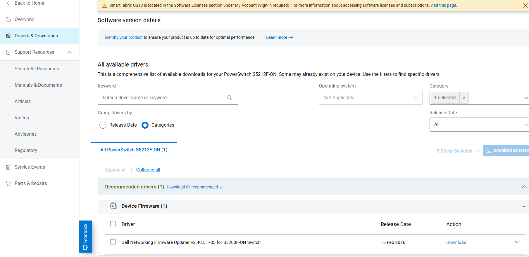 Open Drivers & Downloads