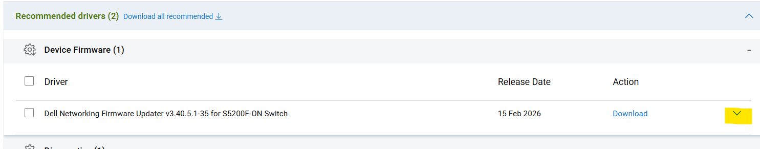Click on drop down