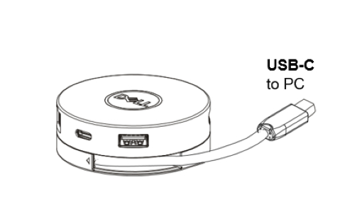 Adaptador móvil Dell USB-C: DA300