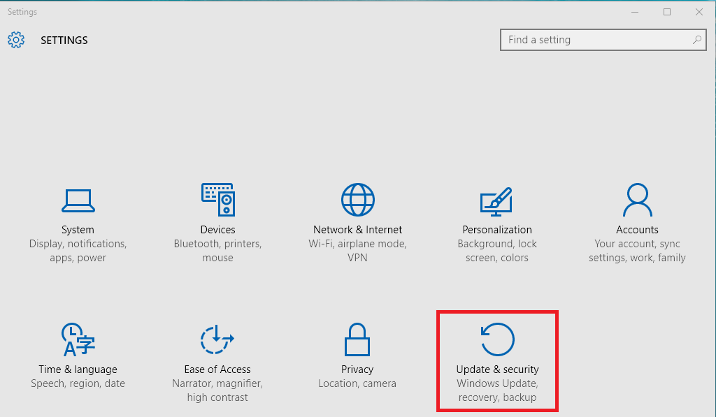 Impostazioni di Windows