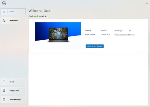 Example of a successful Dell Device Manager Agent UI installed