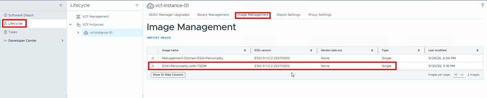 Image Management View