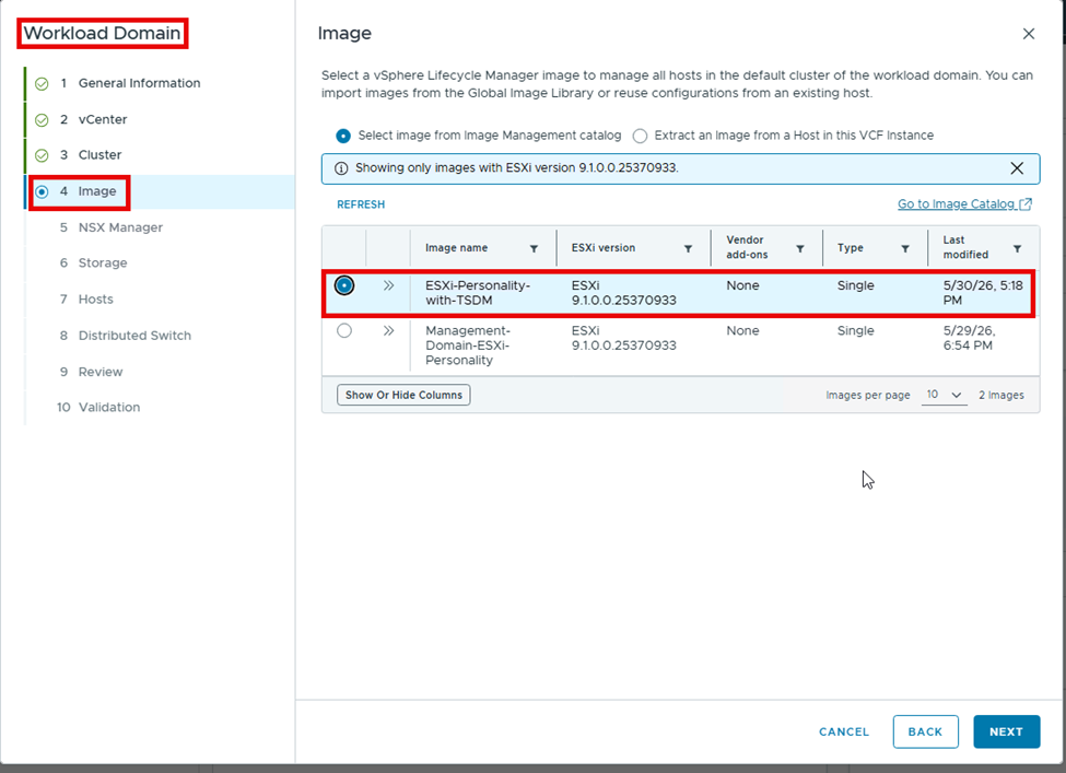 Workload Domain View