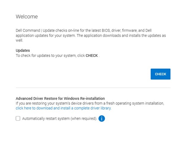 Schermata di benvenuto