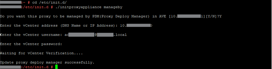 command output