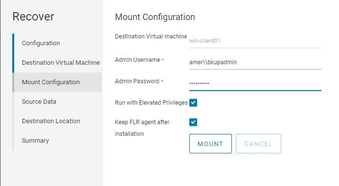 Spécifier un compte utilisateur FLR à utiliser avec run with Elevated Privileges&nbsp;