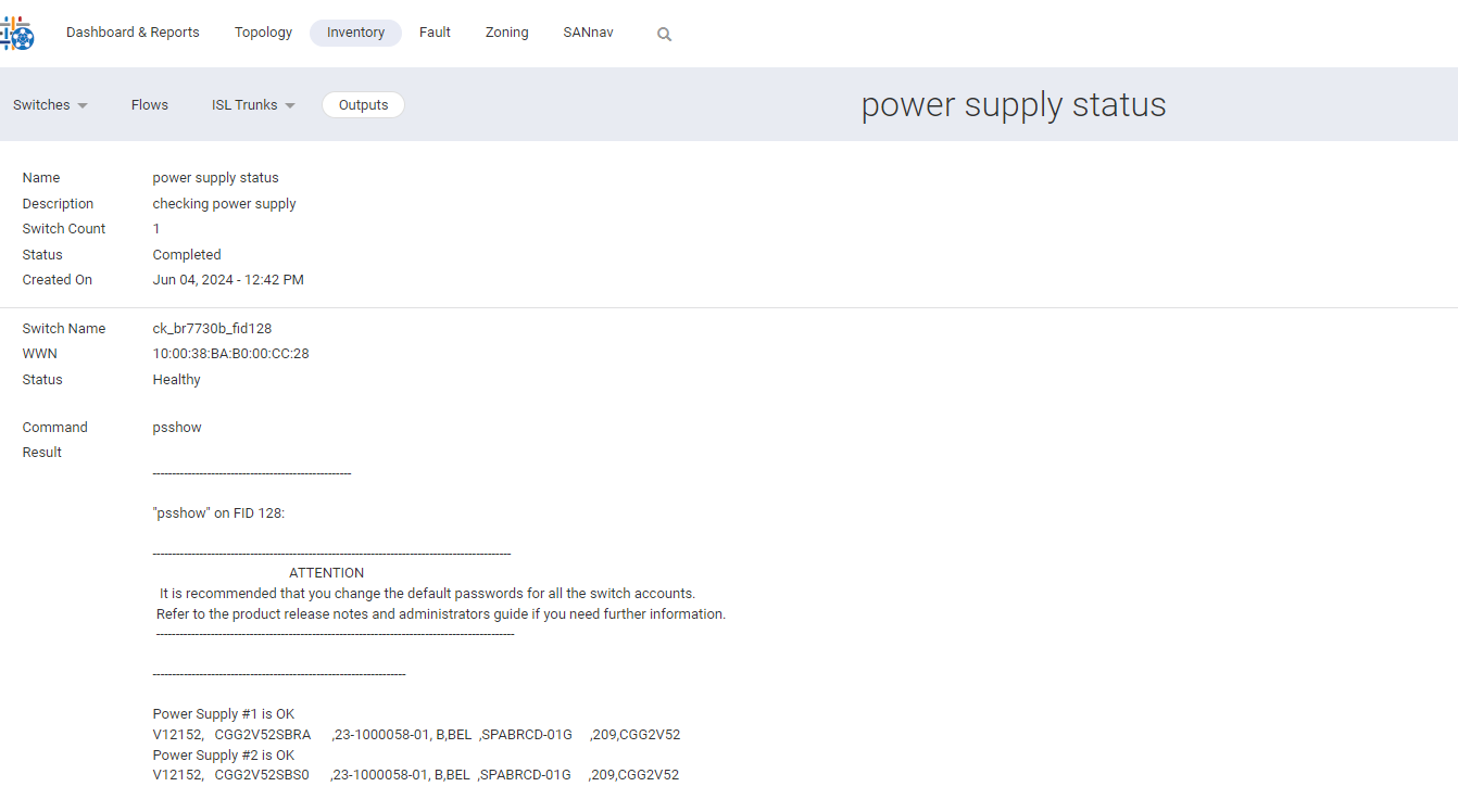 psu status output