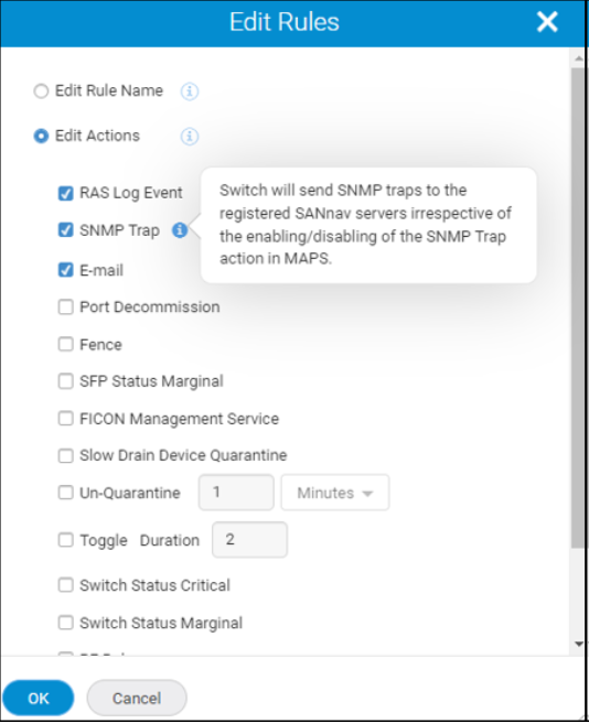 List of Edit Actions