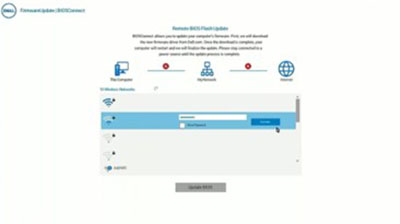 BIOSConnect se conecta a una conexión inalámbrica