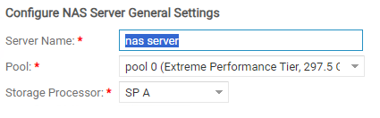 Capture d’écran d’un nom de serveur NAS illégal contenant un espace
