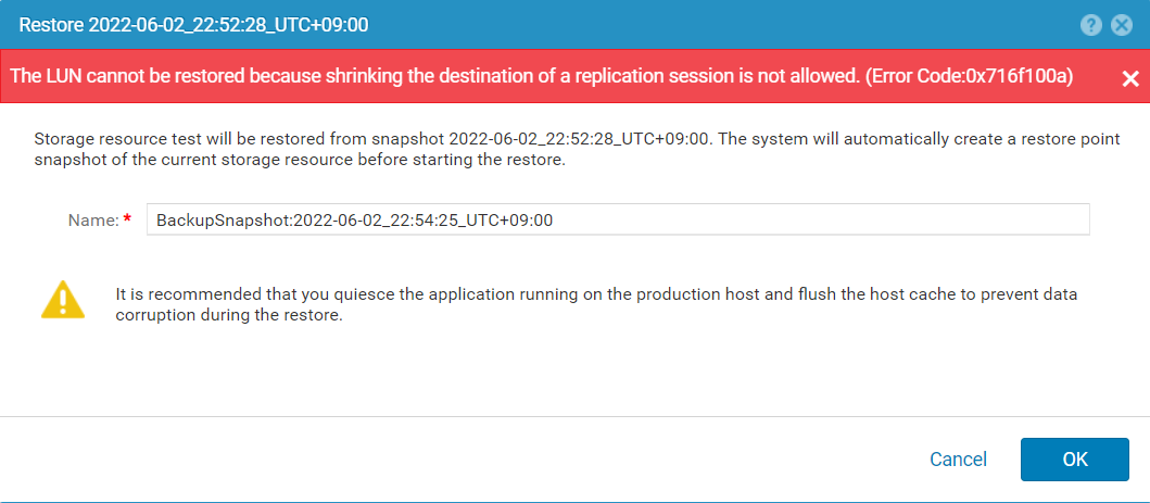 User Interface error