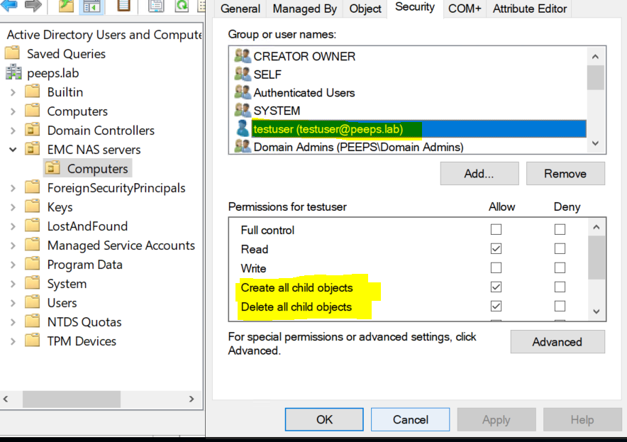 Opprett alle underordnede objekter & Slett alle underordnede objekter