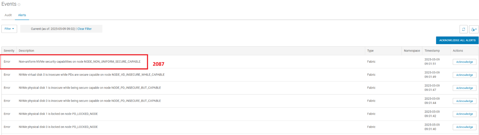 NON_UNIFORM_SECURE_CAPABLE - 症状ID: 2087