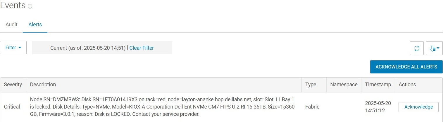 Disk LOCKED - Symptom ID&nbsp;: 2075