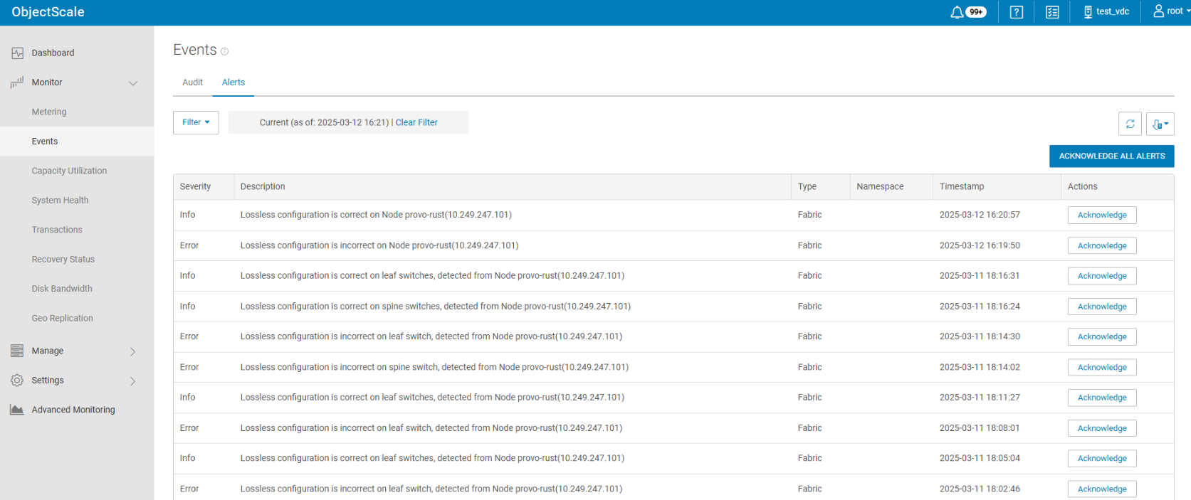 Node Lossless Configuration Error - Symptom ID: 2076
