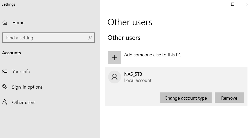 2. Click on the account used for CIFS access.&nbsp;