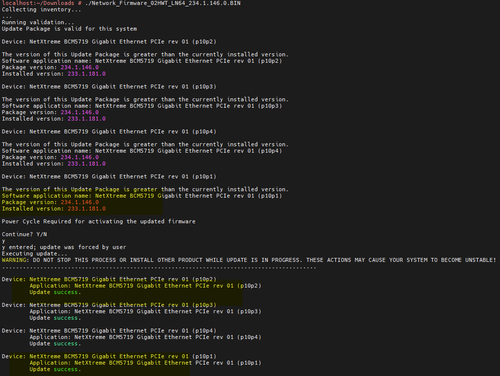 Installazione del firmware