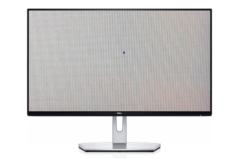 Illustration d’un sous-pixel sombre ou mort sur fond blanc