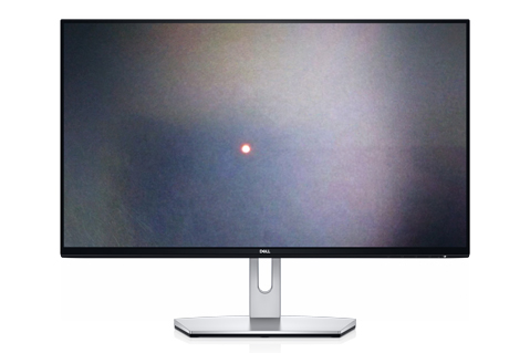 Illustration av en ljus subpixel på en svart bakgrund