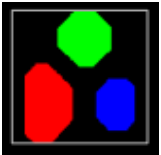 Cette image illustre un exemple de structure de pixels QD-OLED.