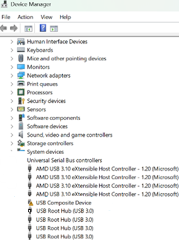 USB Composite Device in Device Manager