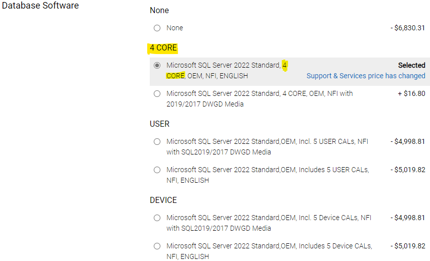 Purchasing the right number of SQL per-core licenses