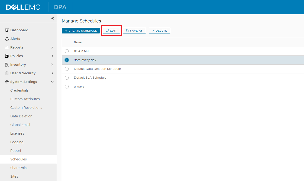 IDPA_ManageSchedules