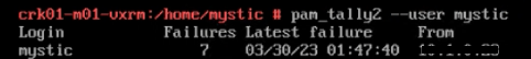 Screenshot of the mystic account showing locked