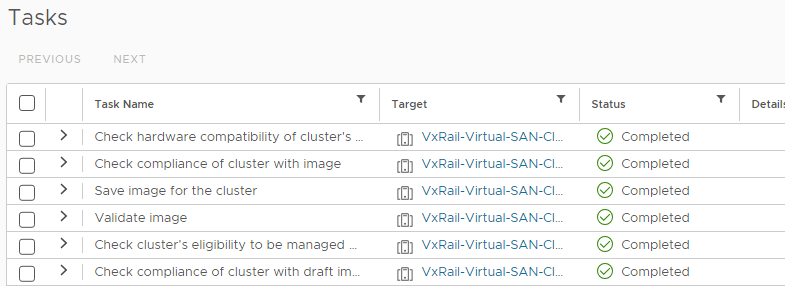Save and monitor the tasks for completion