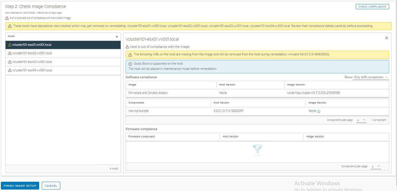Click finish image setup