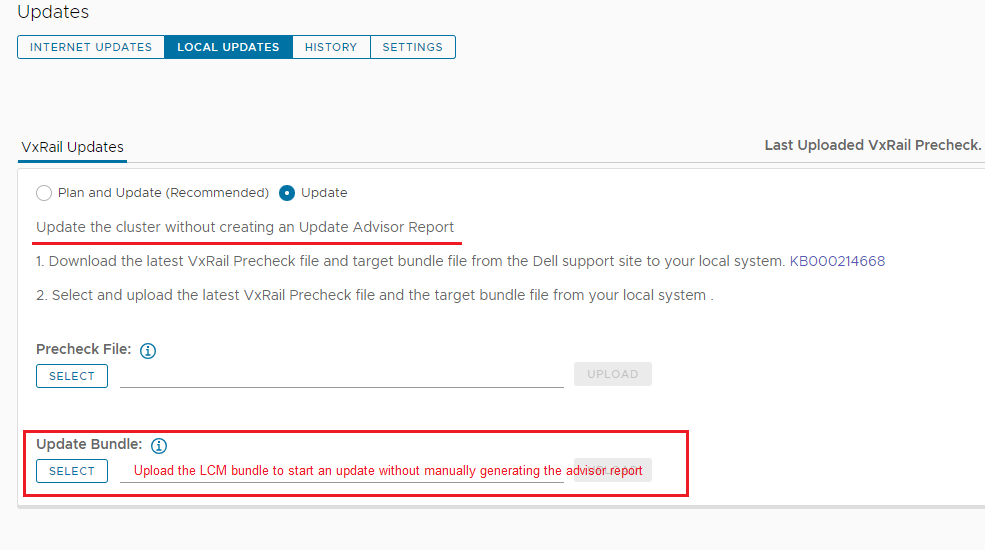 Opções de upgrade do VxRail
