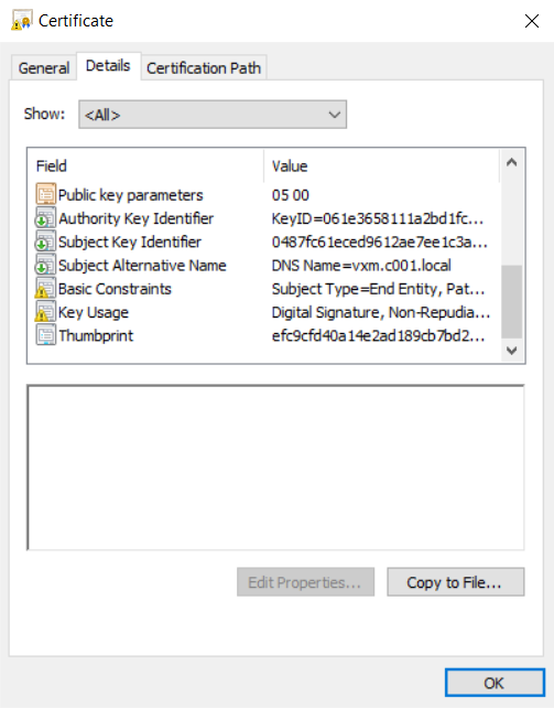 Cert without Enhanced Key Usage