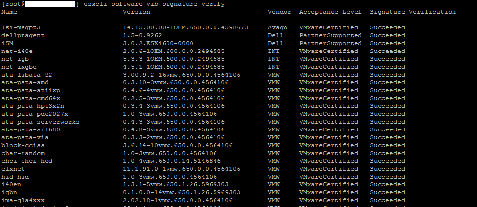 Screenshot showing VIB list