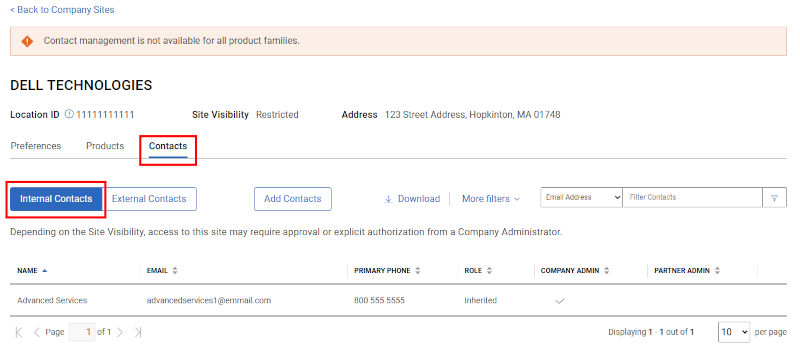 联系人 内部联系人